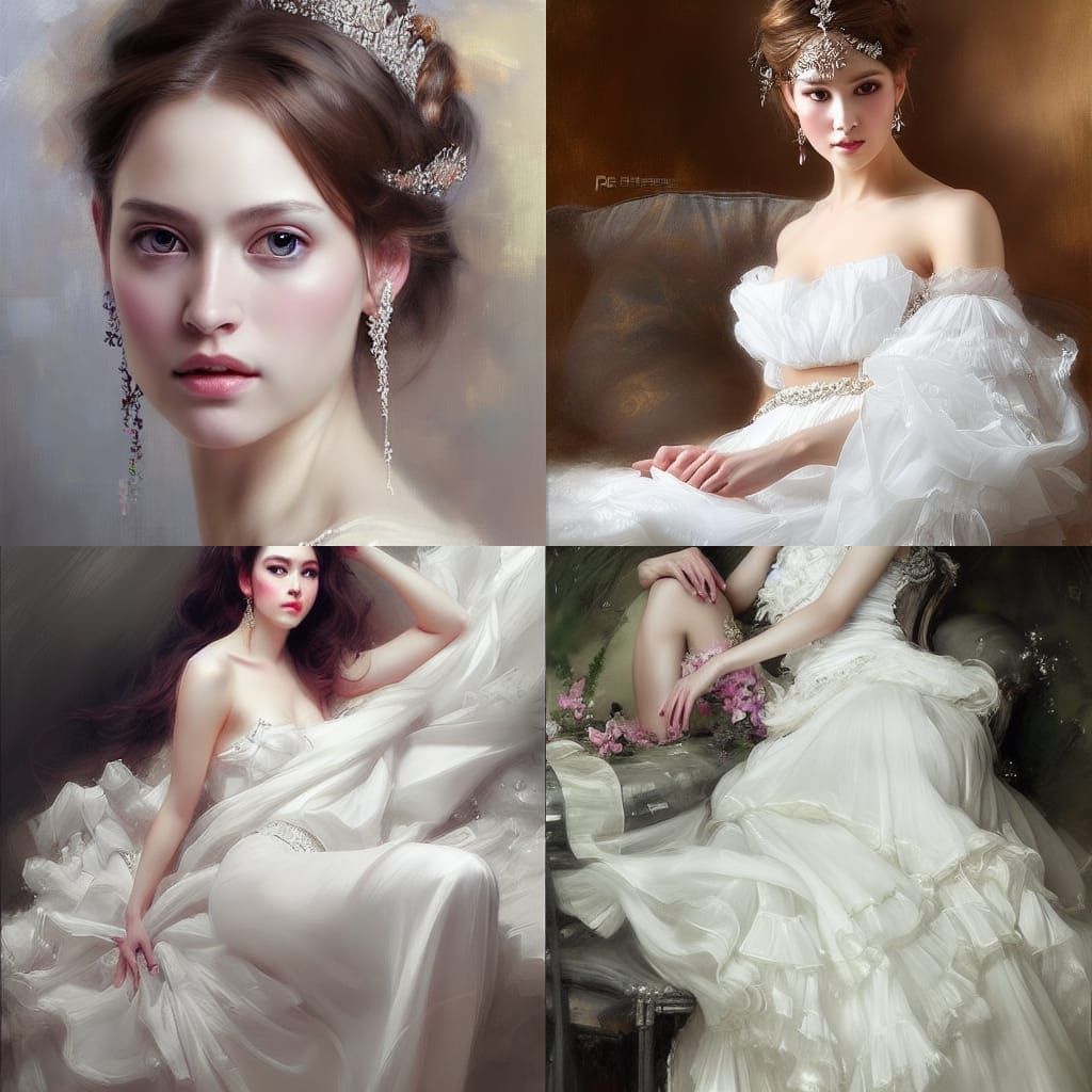 Beautiful Princess Portrait in Hyperrealistic Style