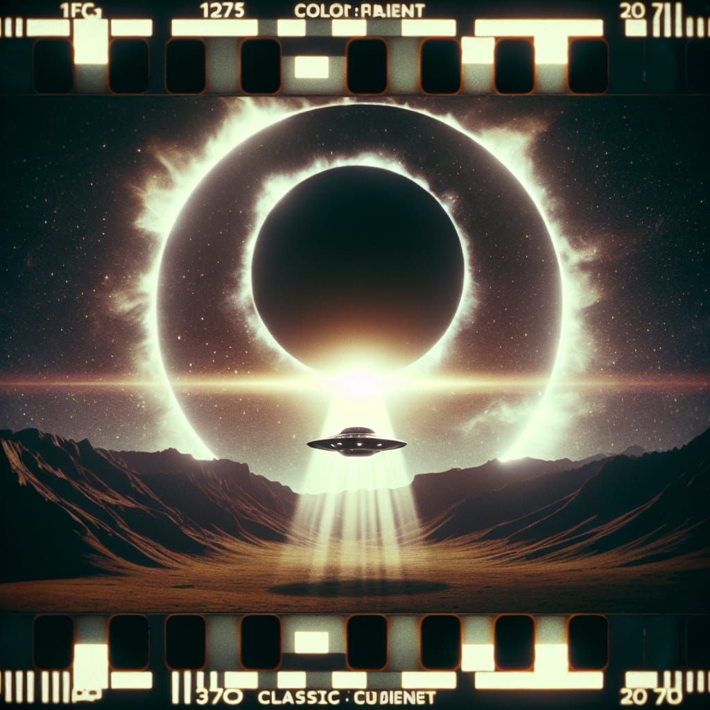 UFO Eclipse: A Cinematic Sci-Fi Still