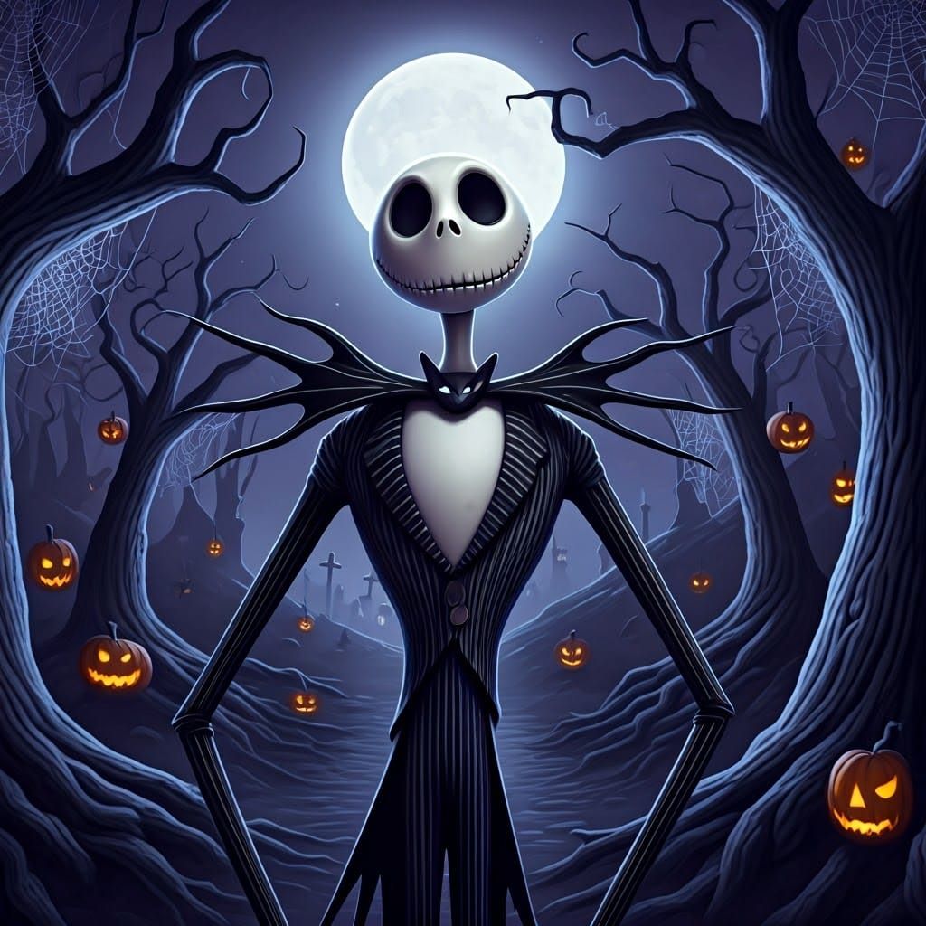 Jack Skellington's Halloween Triumph in Gothic Style