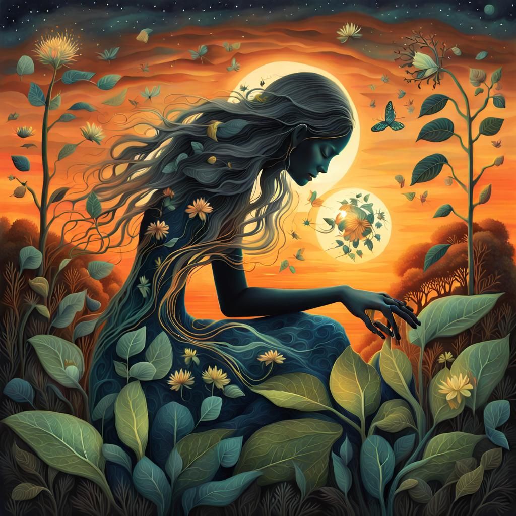 Glowing Bio Art Collage in 8K Digital Artwork