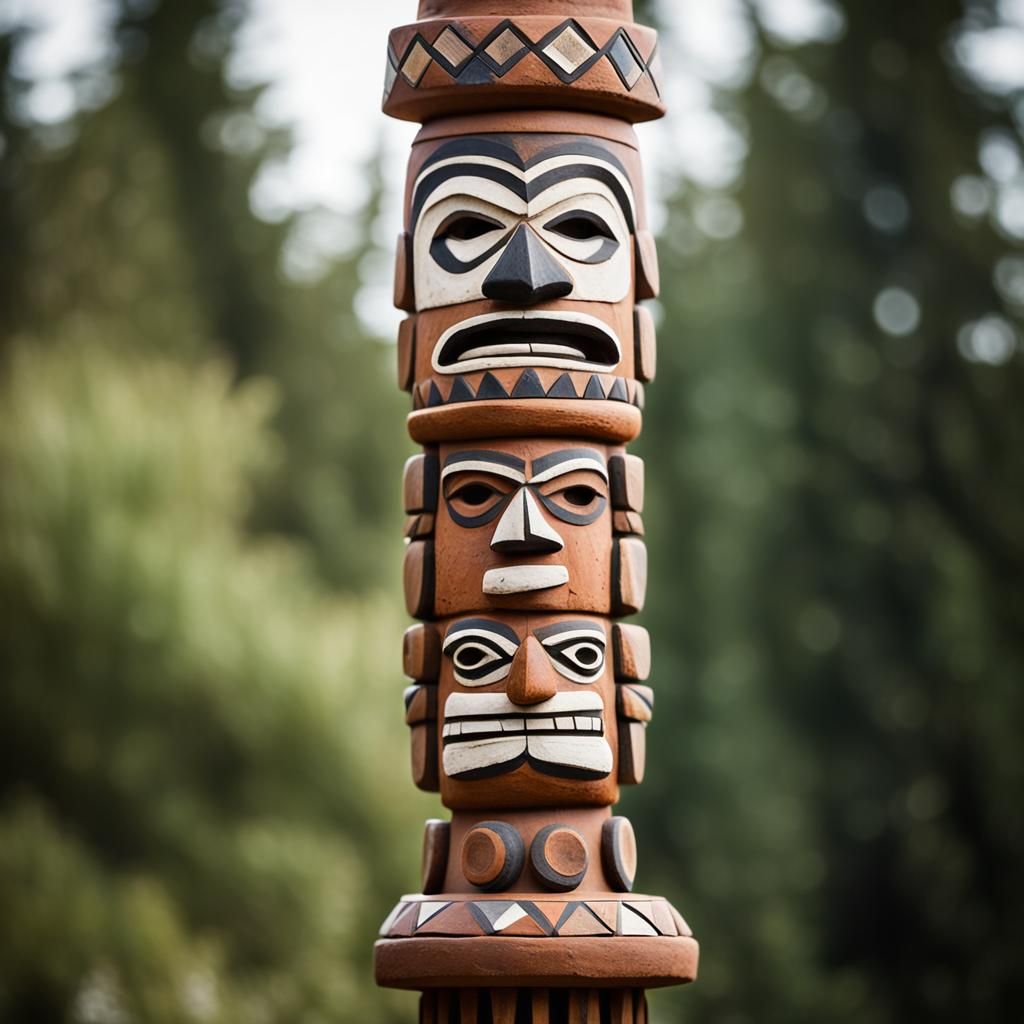 Clay Pot Eskimo Totem Pole Photography