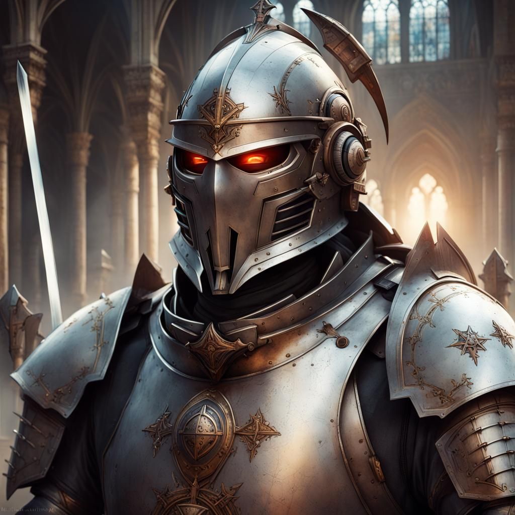 Medieval Sci-Fi Fusion: Space Knights Portrait