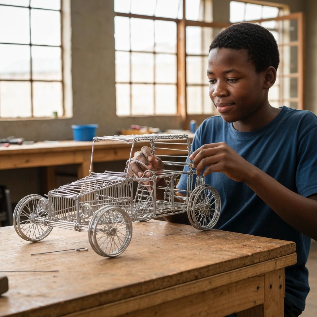 Boy Engineer's Wire Car: A Cinematic Moment