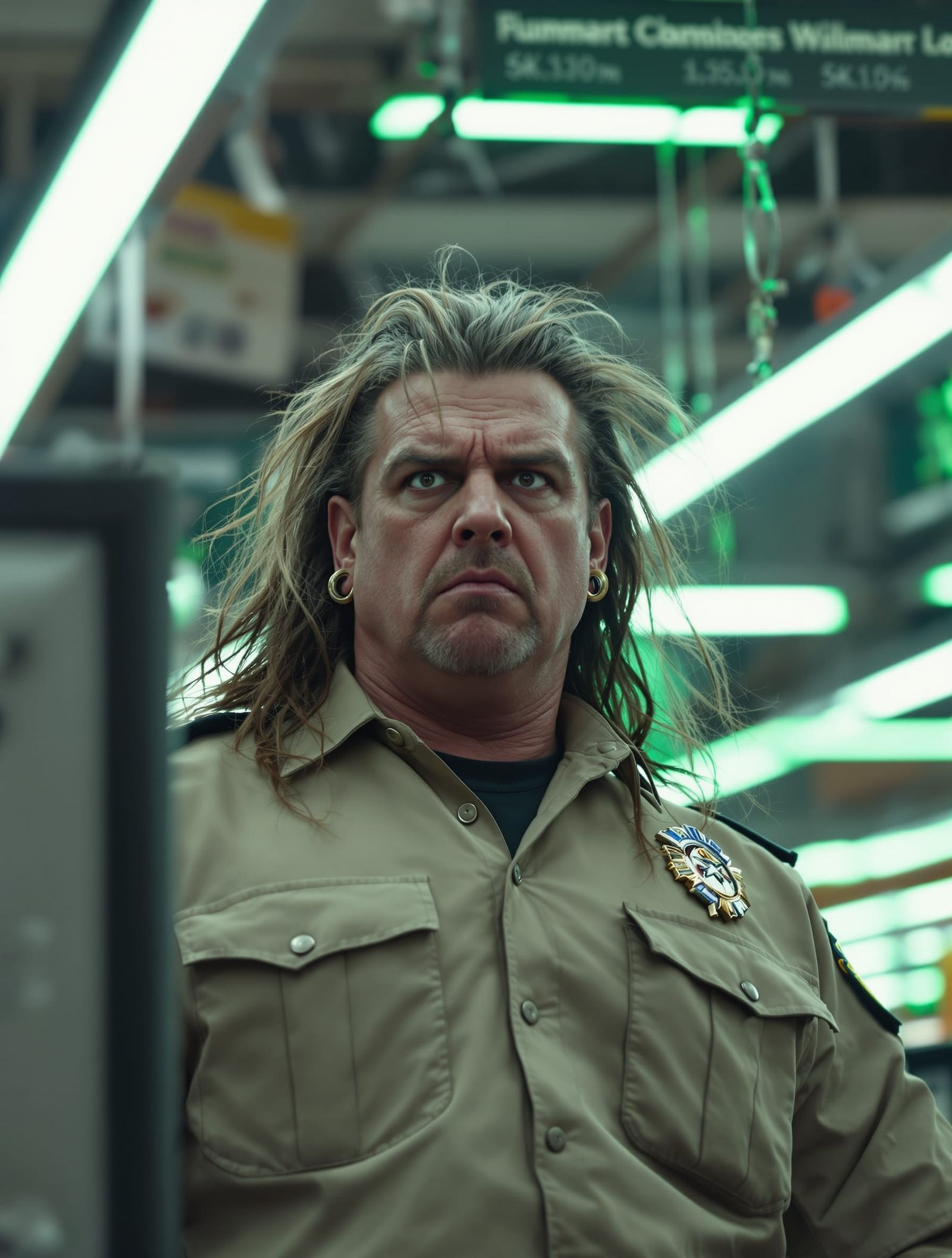 Irate Walmart Security Guard at Self-Checkout