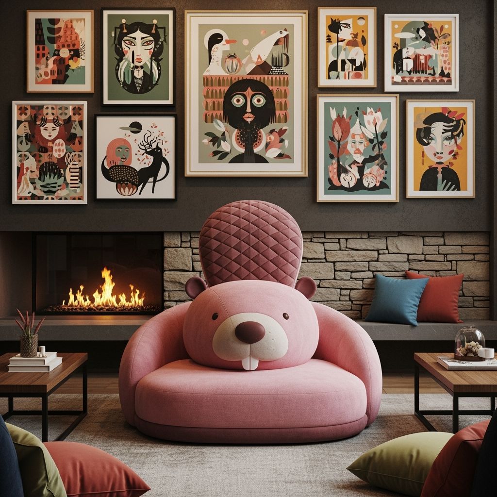 My pink beaver chair