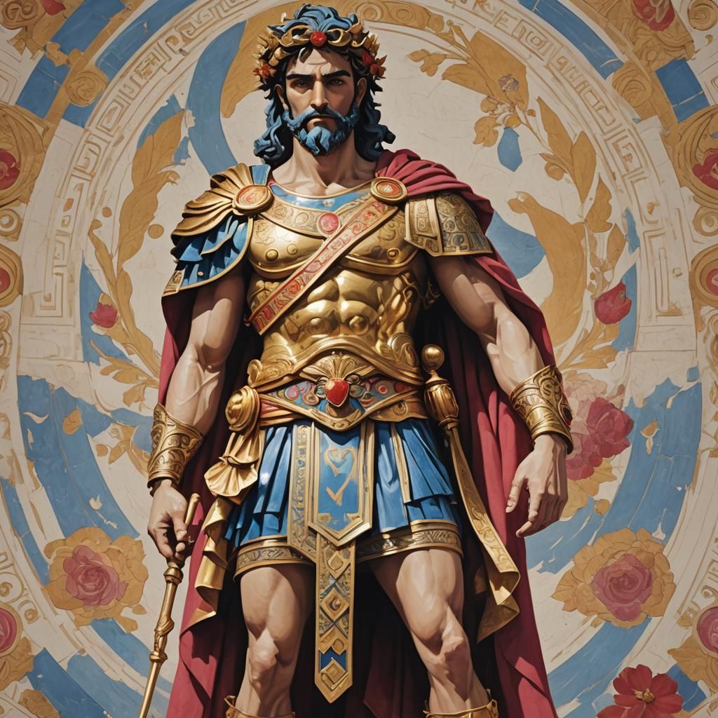 Colorful Depiction of the Greek God of Love