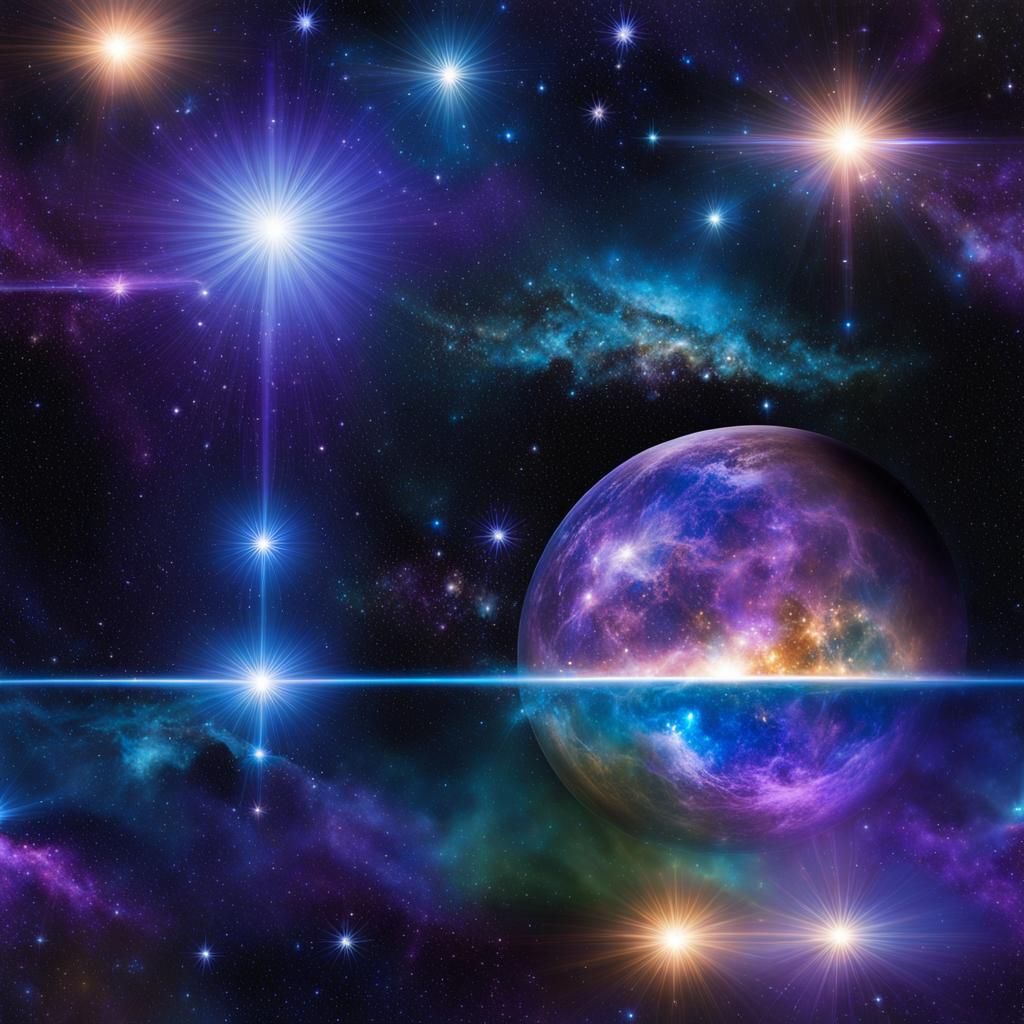 Pleiadian Starship Composite with Sparkling Beryl Lights