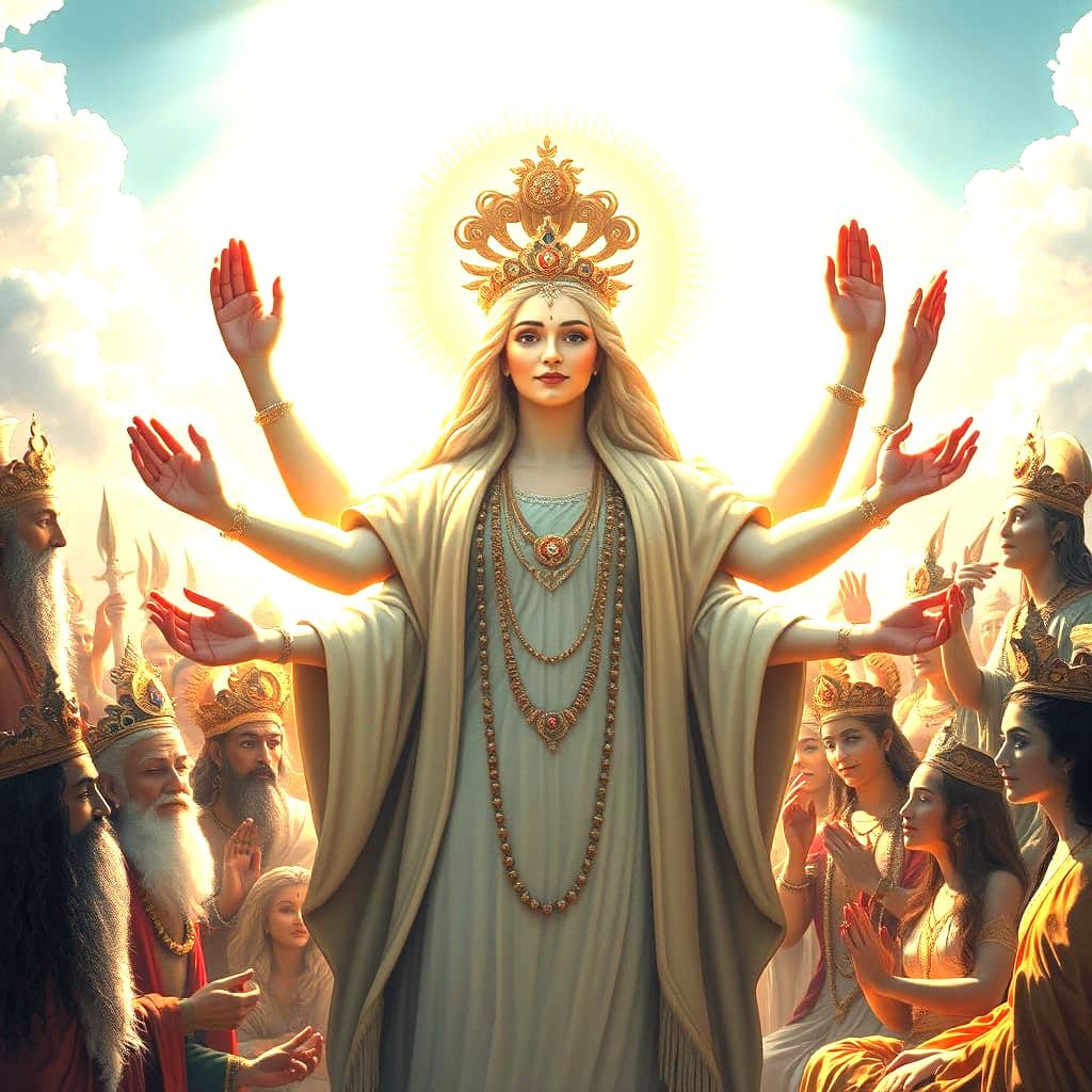 The Universal Divine Mother Radiates Love and Adoration