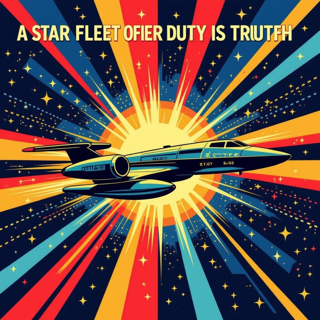 Starfleet Officer in Geometric Bauhaus Style