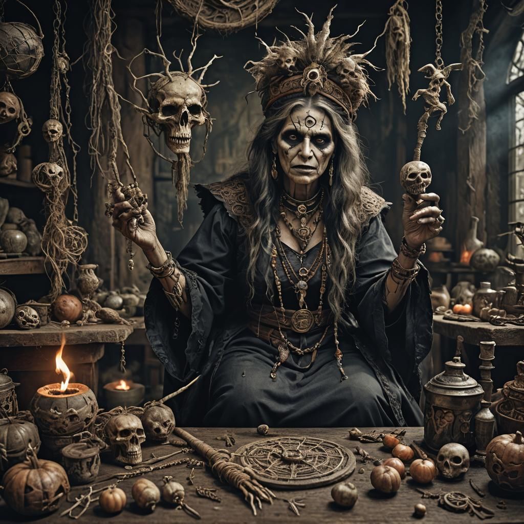 Intricate Witch Doctor in Hyperrealistic Detail