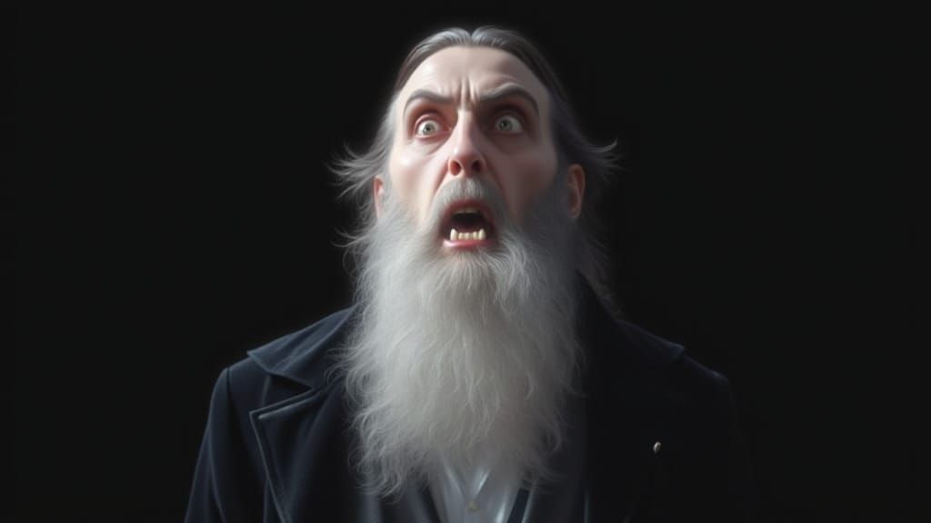 Vampire on Moonlit Cobblestone Street