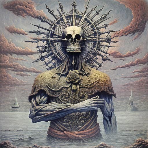 Beksiński-Inspired Dystopian Nightmare Landscape