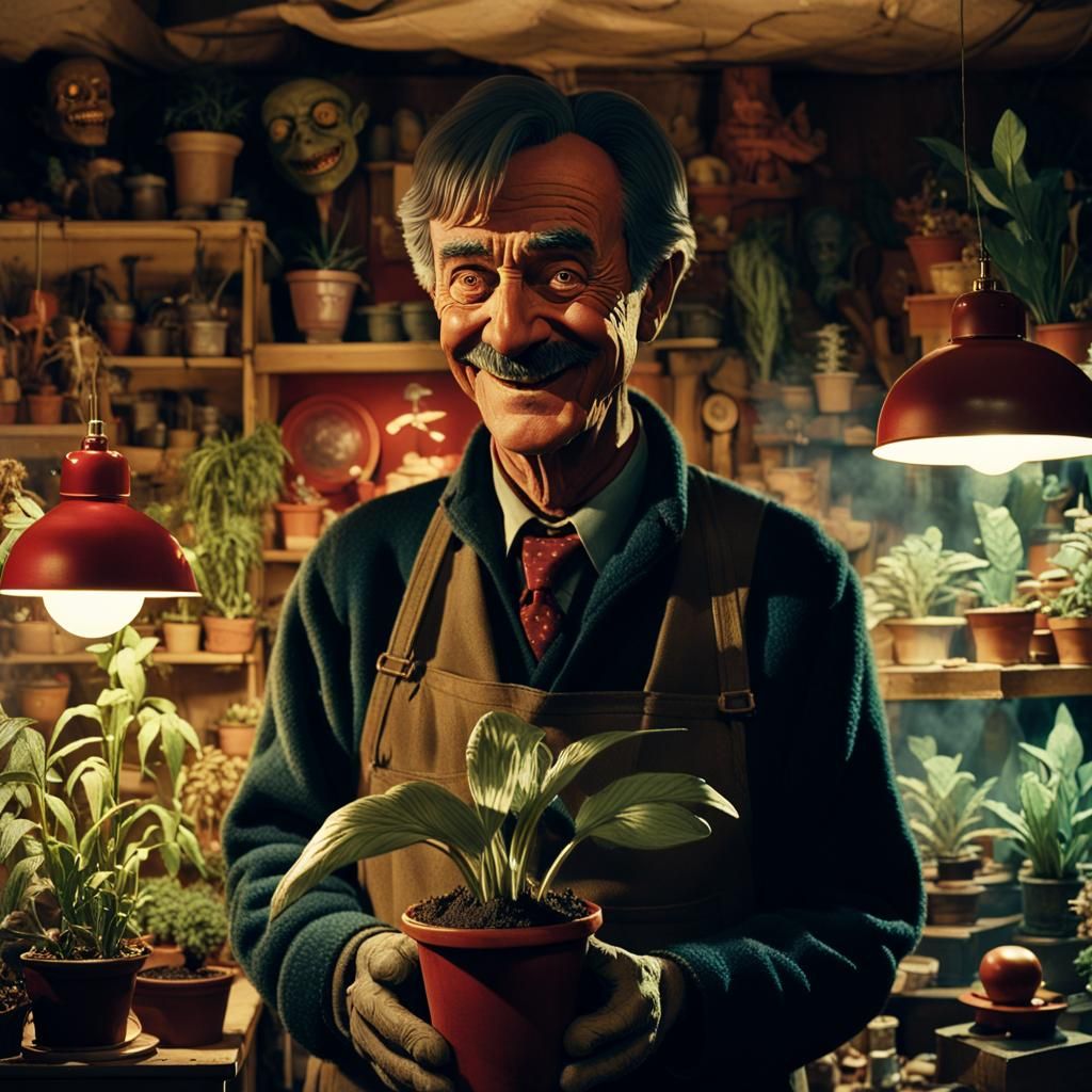 Seymour and the Strange Plant in Nostalgic Shop