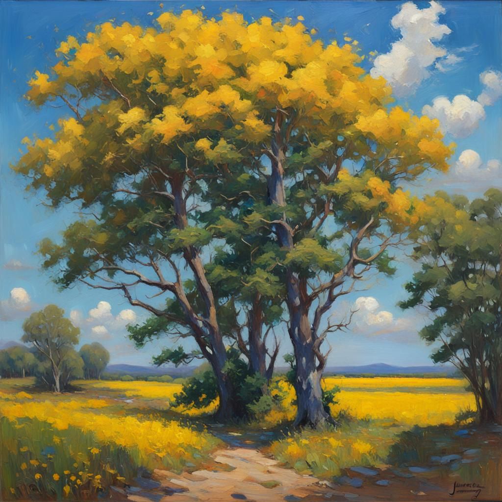 Colorful Landscape Painting Inspired by James Gurney