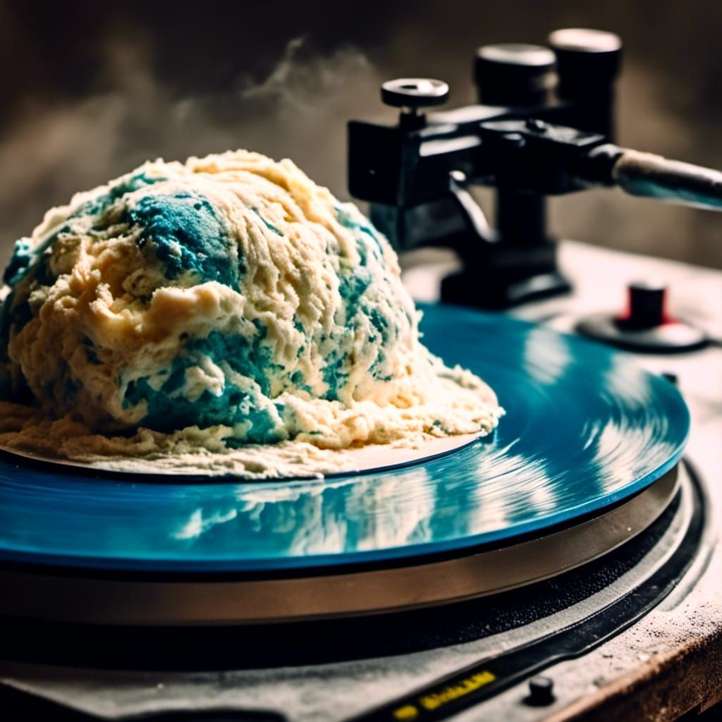 Vinyl Record Spins On Turntable