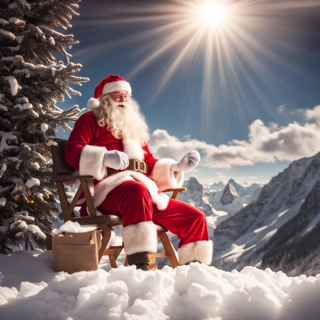 Santa at Work in Austria at Christmas