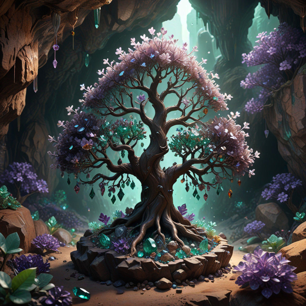 Tree and gemstones 14