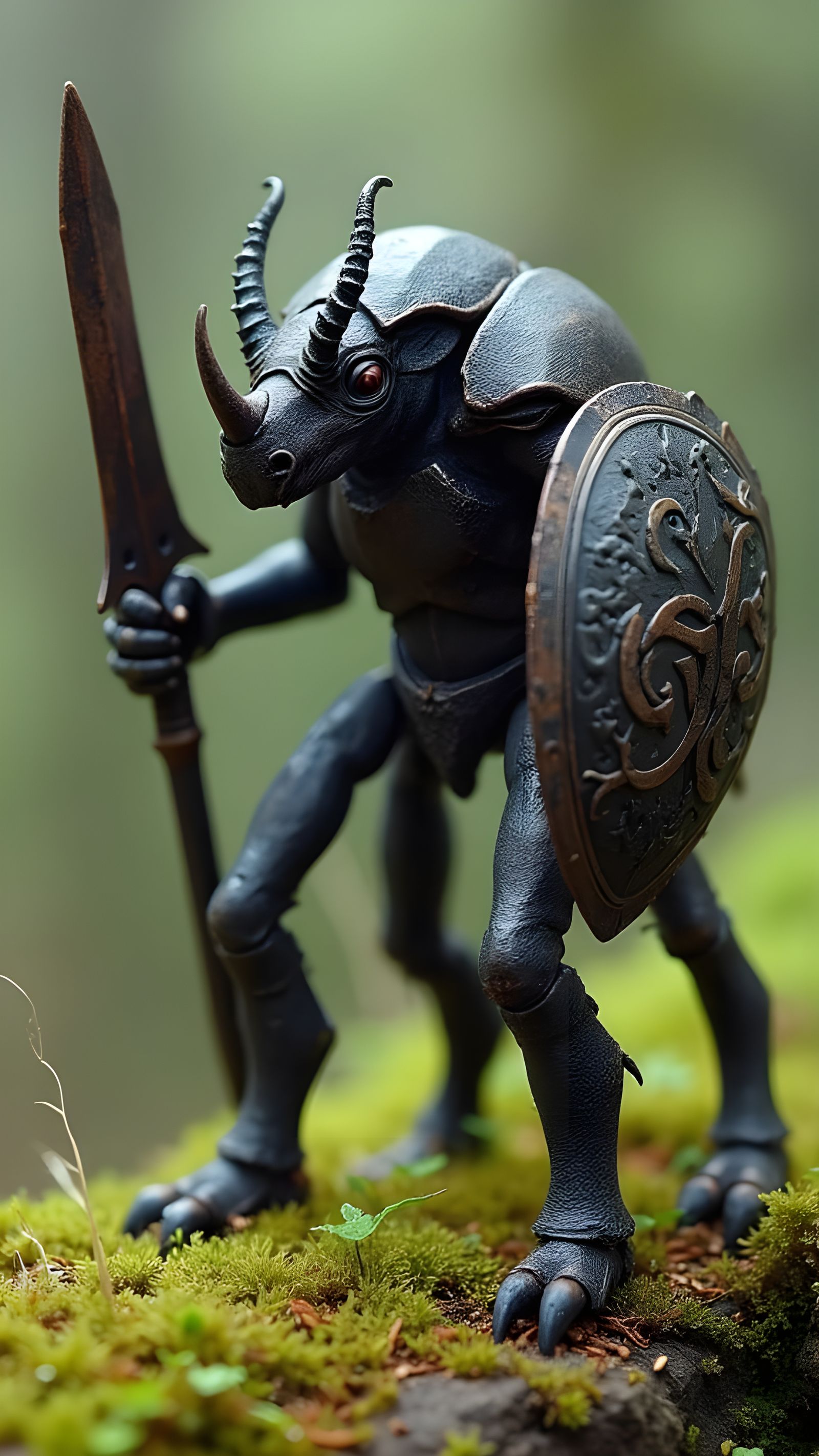 Insectoid Warrior in Chitin Armor