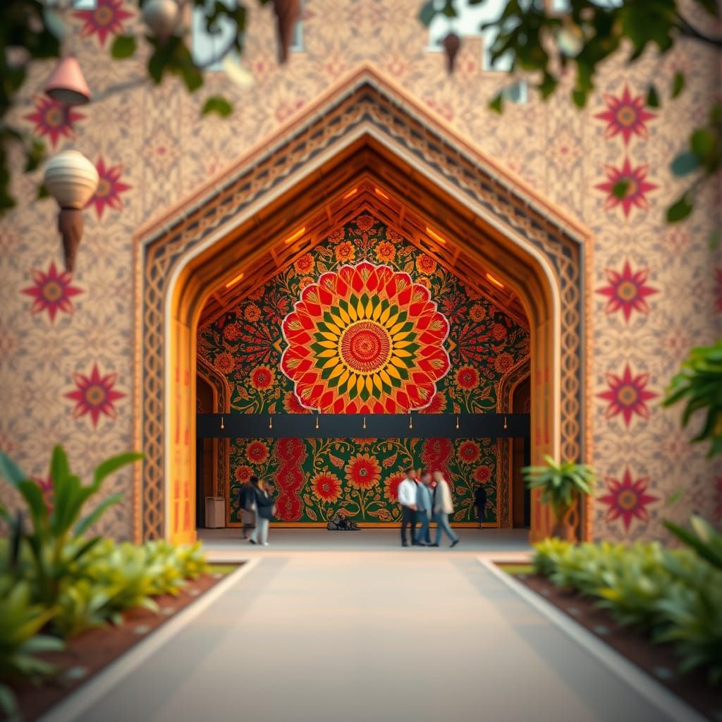 Bangladeshi Nakshi Kantha-Inspired Expo Pavilion Architectur...