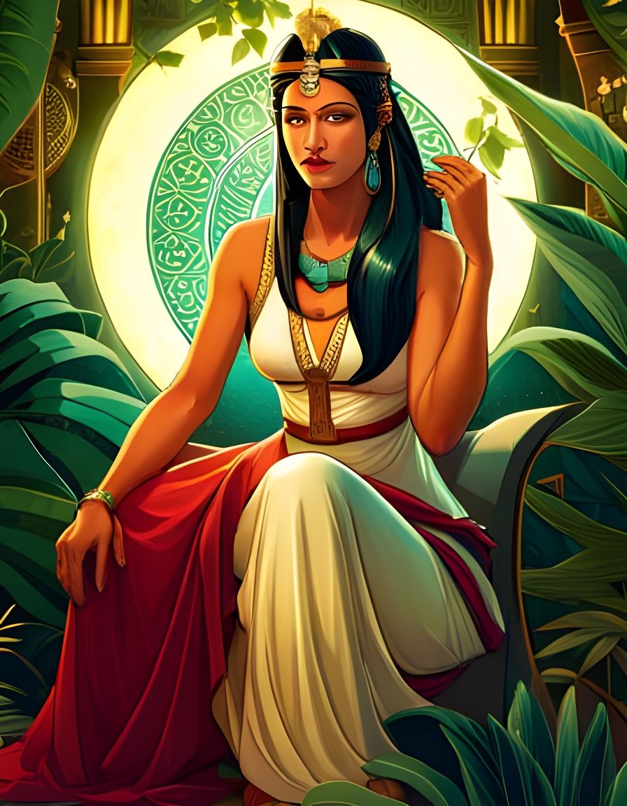 Egyptian Queen in Art Nouveau Style