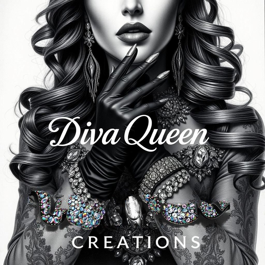 Detailed Charcoal Drawing: Diva Queen Creations