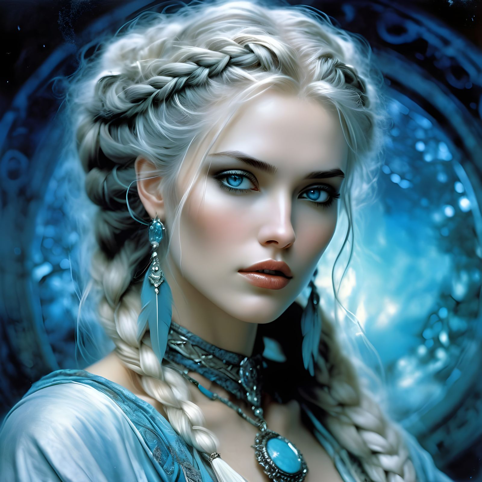 Norse Goddess Portrait in Ethereal Lighting