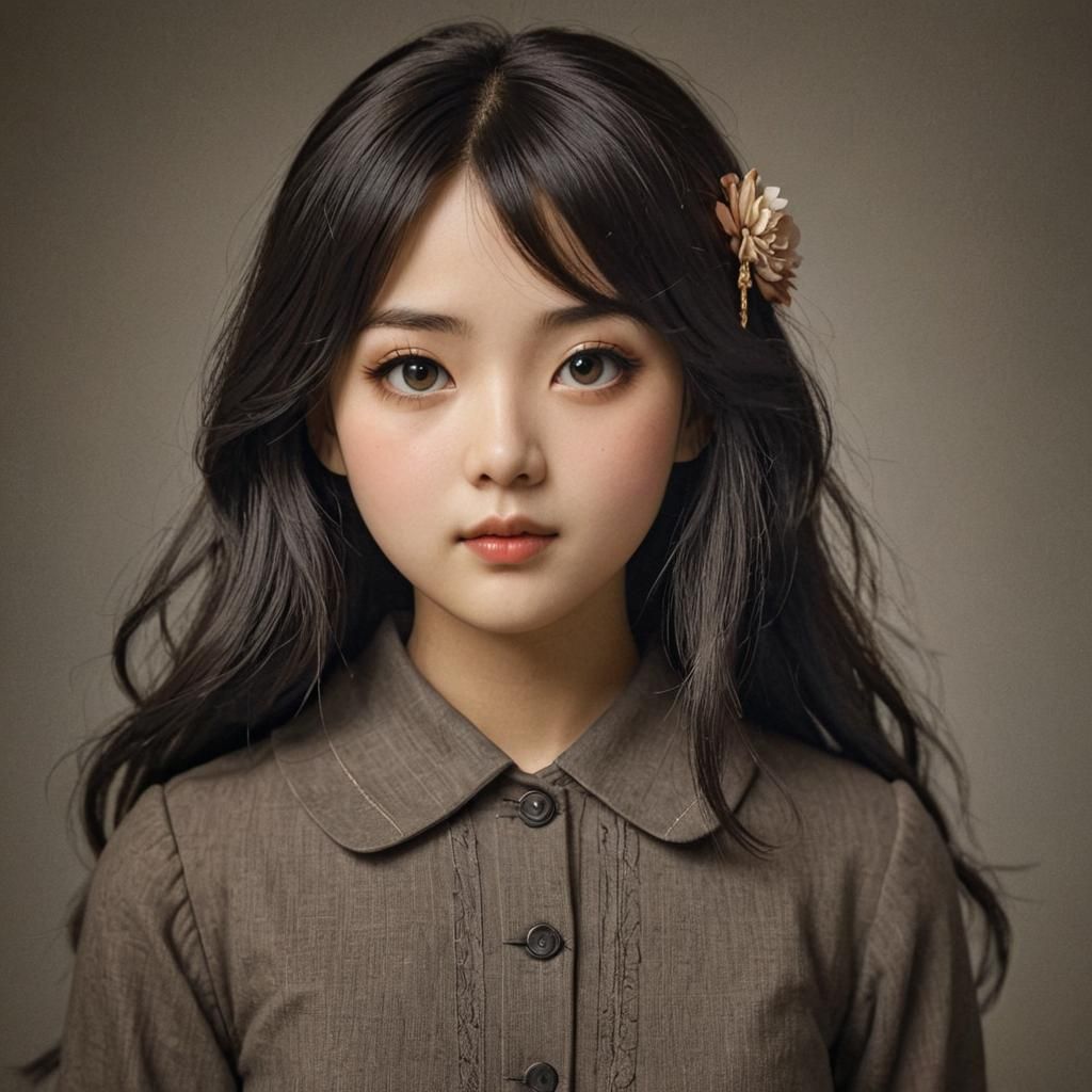 1920s Japanese Teenager in Chicago: Hyperrealistic Portrait
