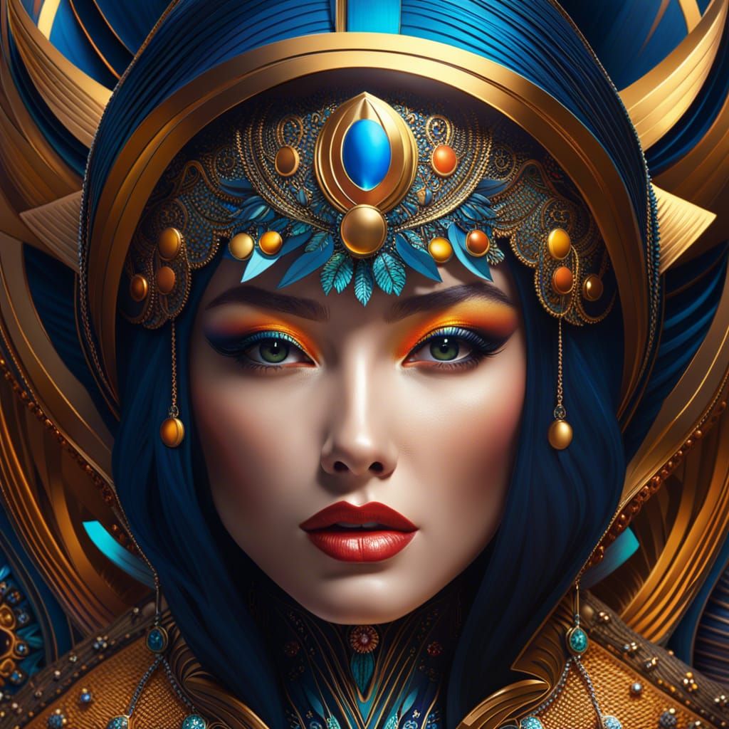 Fairy and Butterfly Stained Glass in Art Nouveau Style