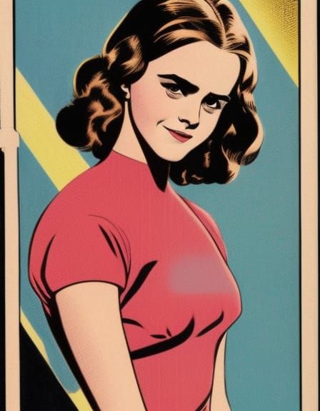 Emma Watson in Comic Book Style