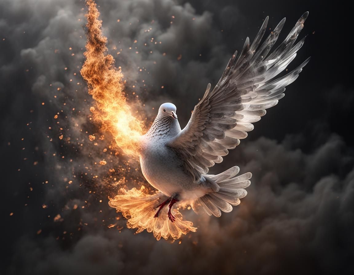 Crystal Dove Disintegrates in Fiery Explosion