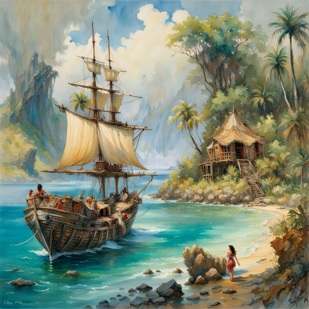 Medieval island oasis