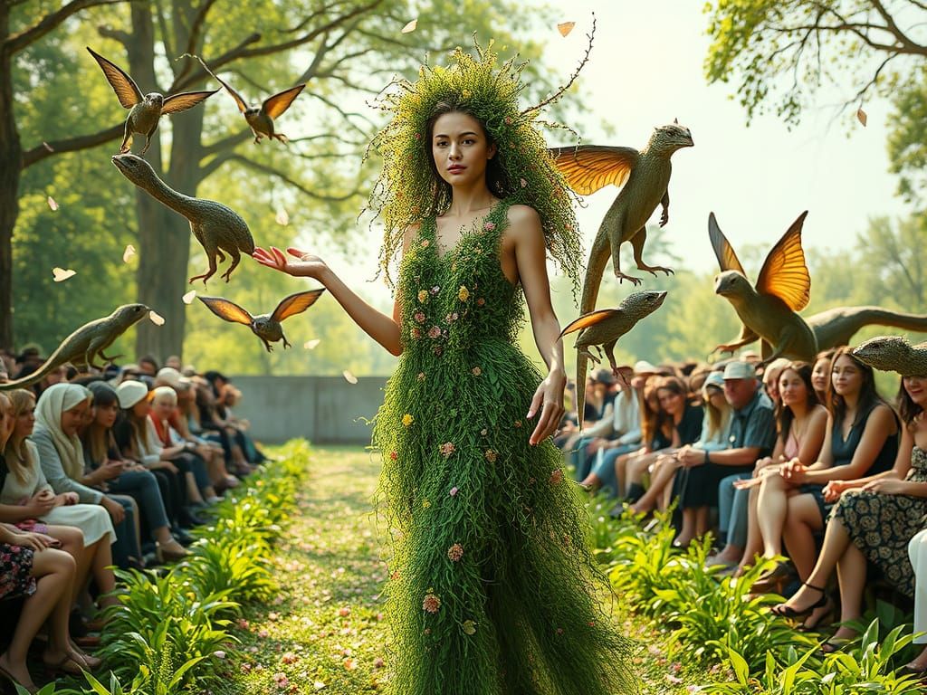 Surreal Model Embodies Resilience in Floral Wonderland