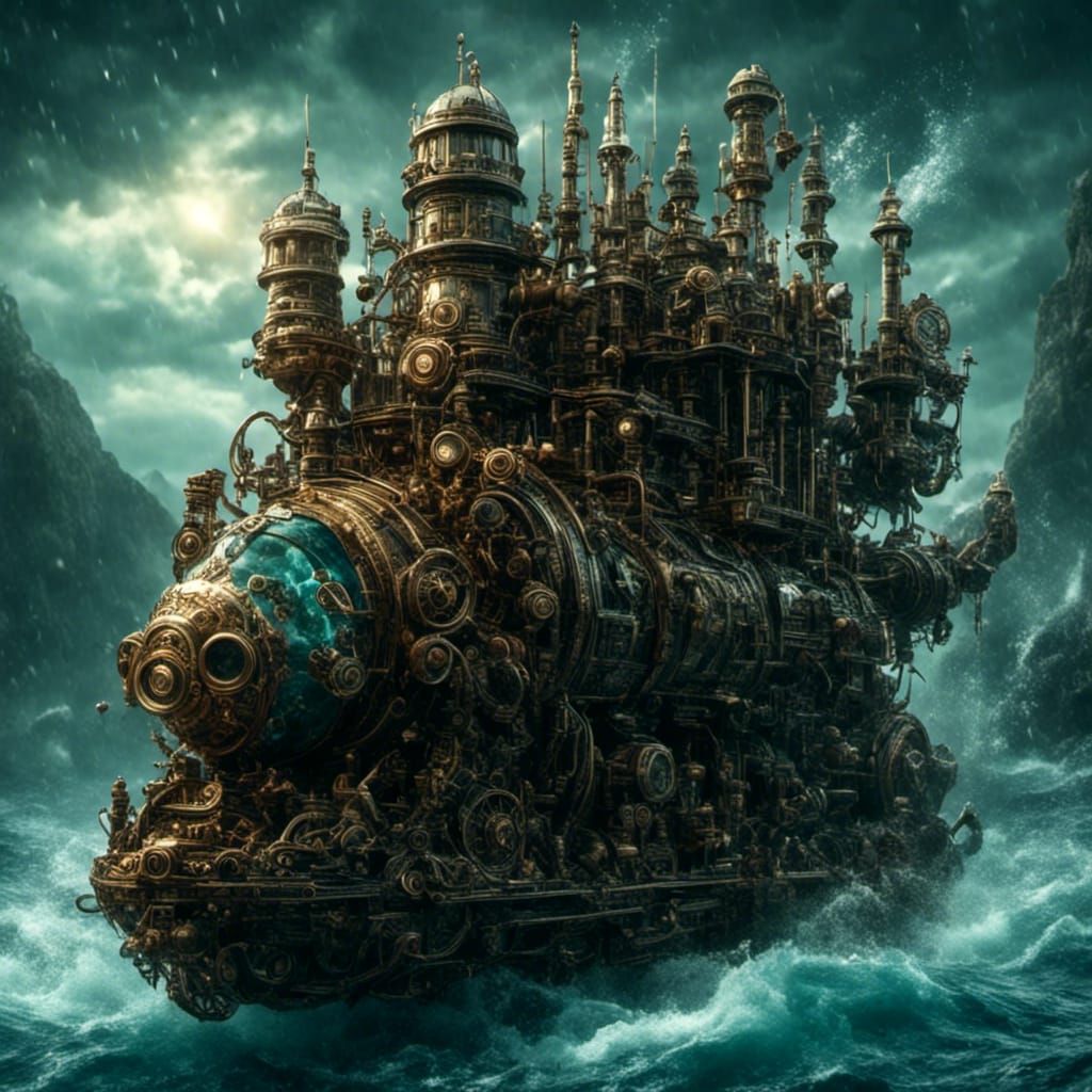 Steampunk Ocean Creature Engine