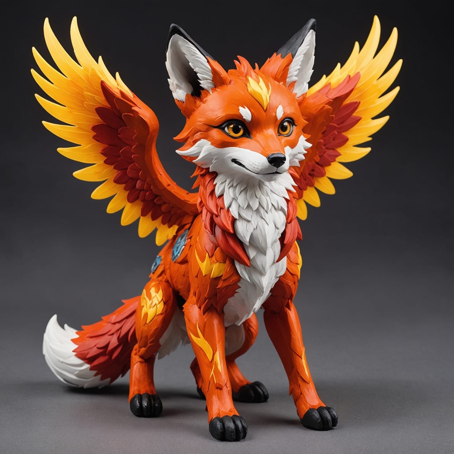 Majestic Fire Fox Spreads its Wings