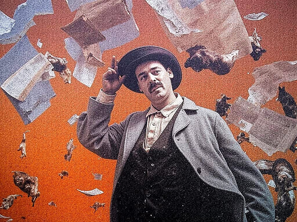 Buster Keaton Battling a Storm: Classic Photography