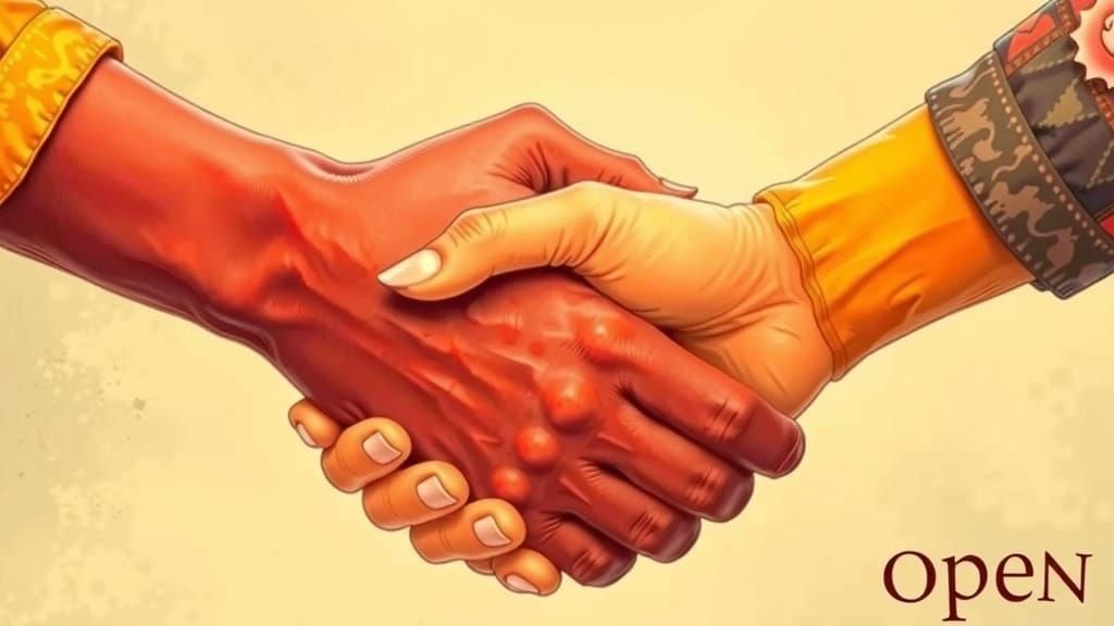 Pop Art Illustration of OPEN PROMPTS with Vibrant Glow