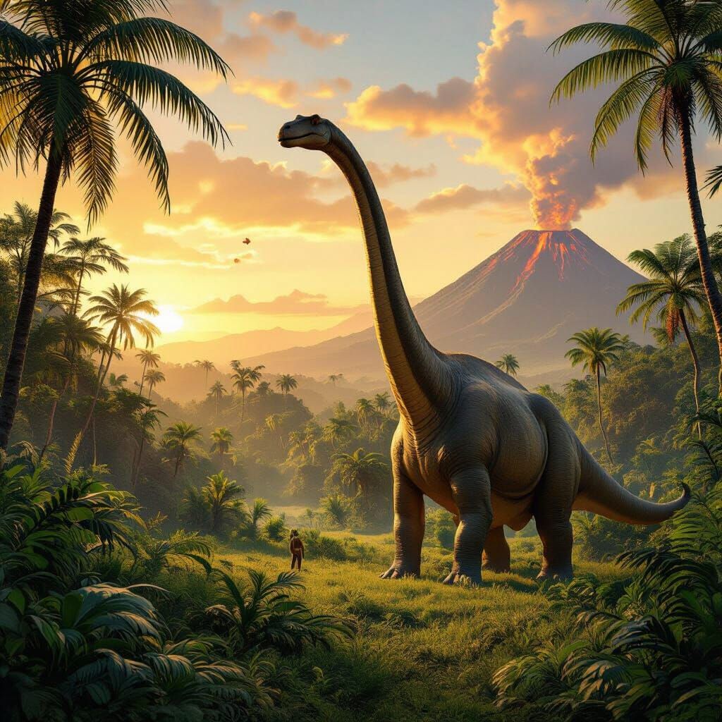 gigante gentil en la jungla jurásica