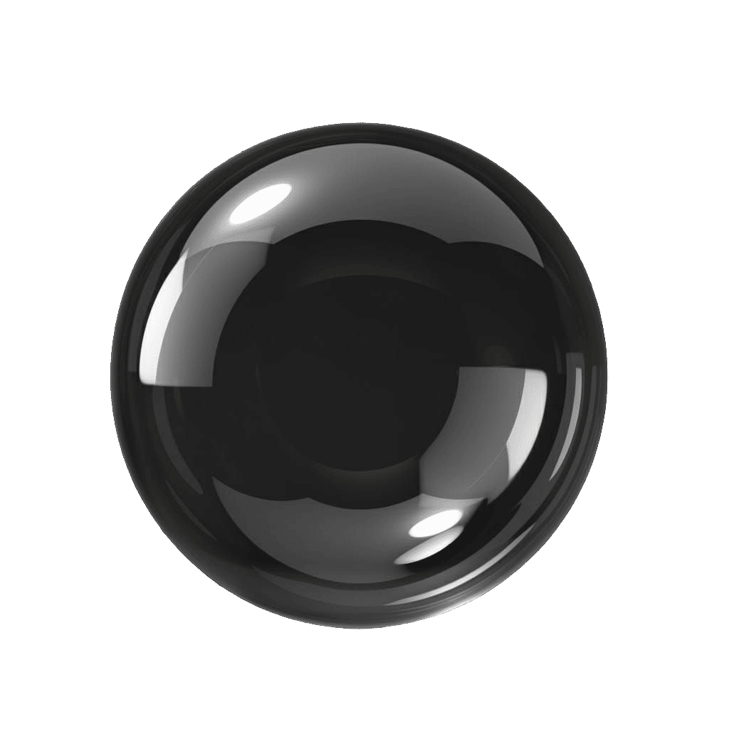 Empty Plexiglass Sphere on White Background