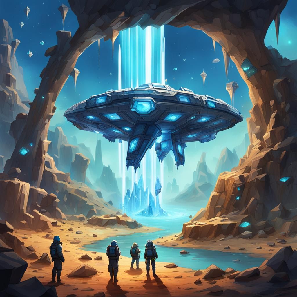 Crashed Spaceship on Alien Planet Xylos