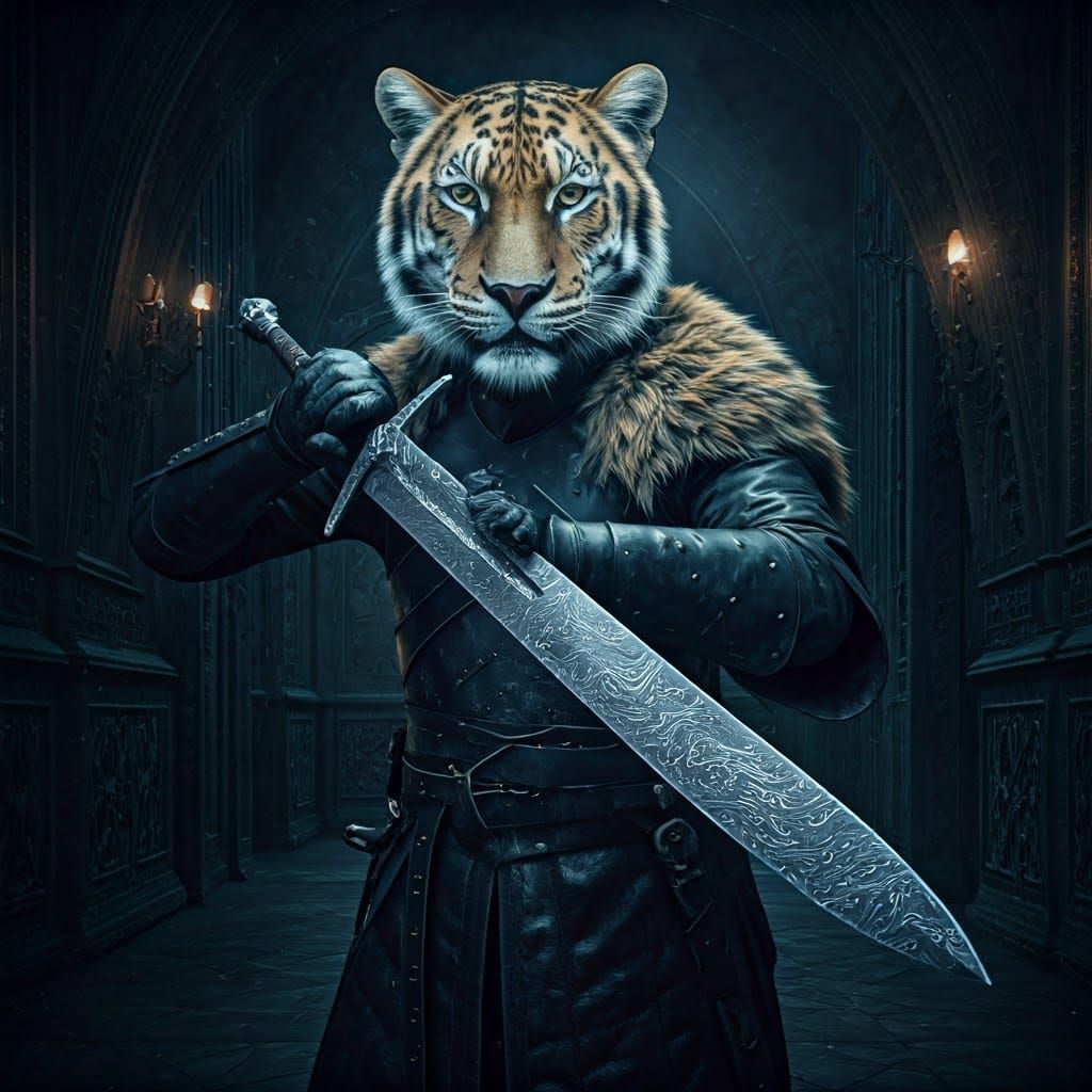 Big Cat Cosplaying Game of Thrones Character