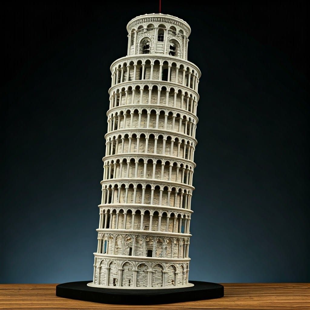 Leaning Tower of Pisa Made of String
