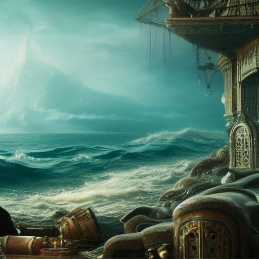 Epic Ocean Scene: Digital Matte Painting