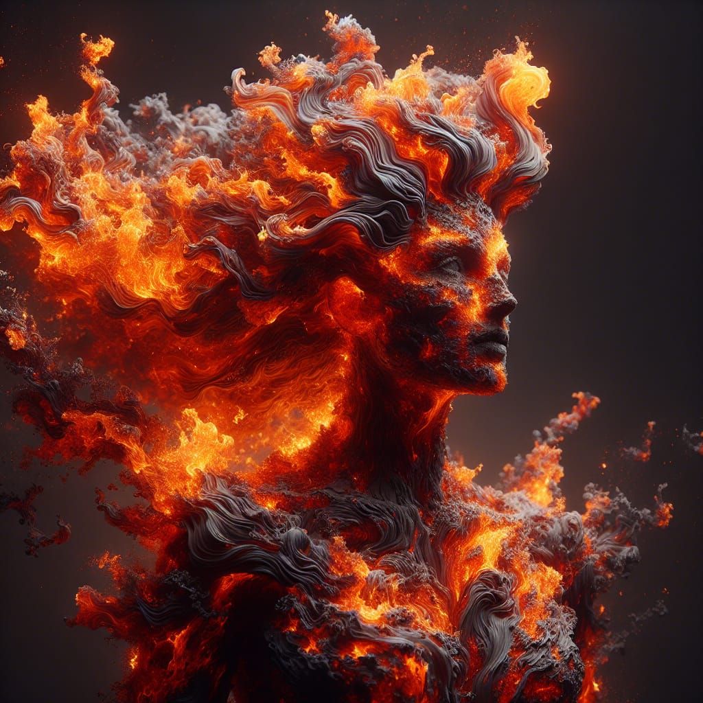 Fiery Portrait