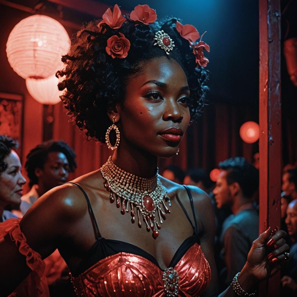 Pombogira in Red Light Cabaret, Vivid Photo