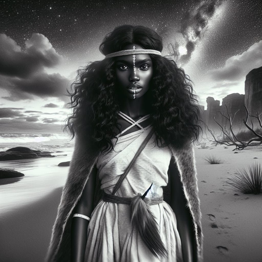 Australian Aborigine Woman as Fertility Goddess