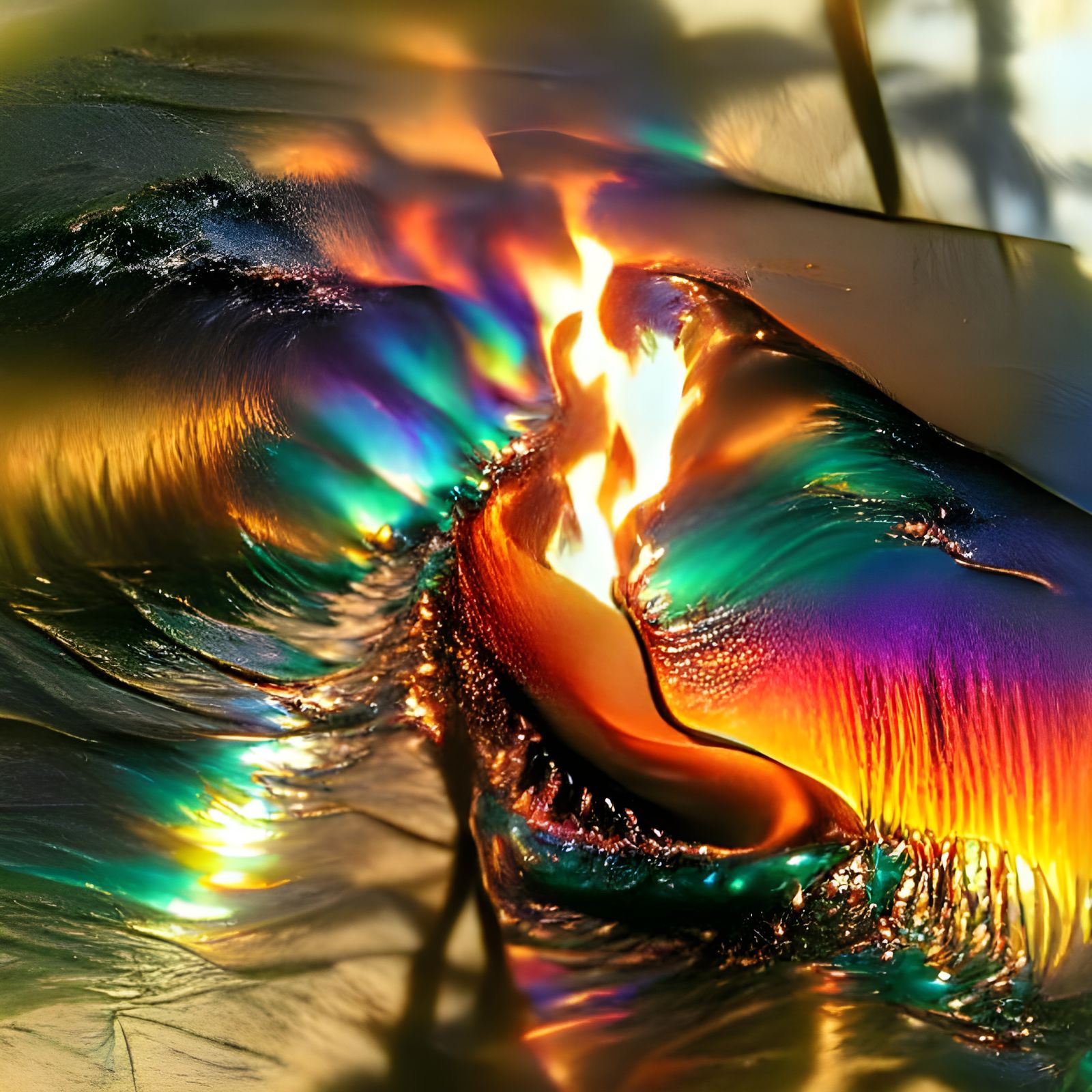 Radiant Tsunami of Iridescent Fire