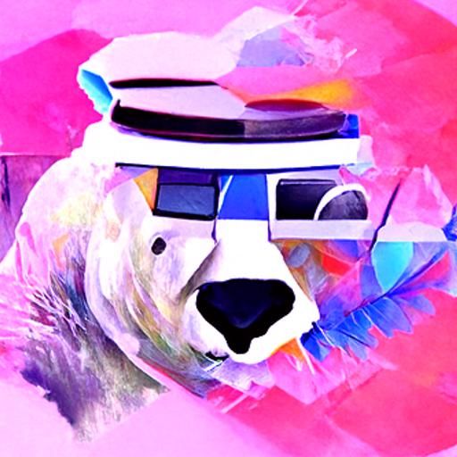 DJ Polar Bear Pop Art Screen Print