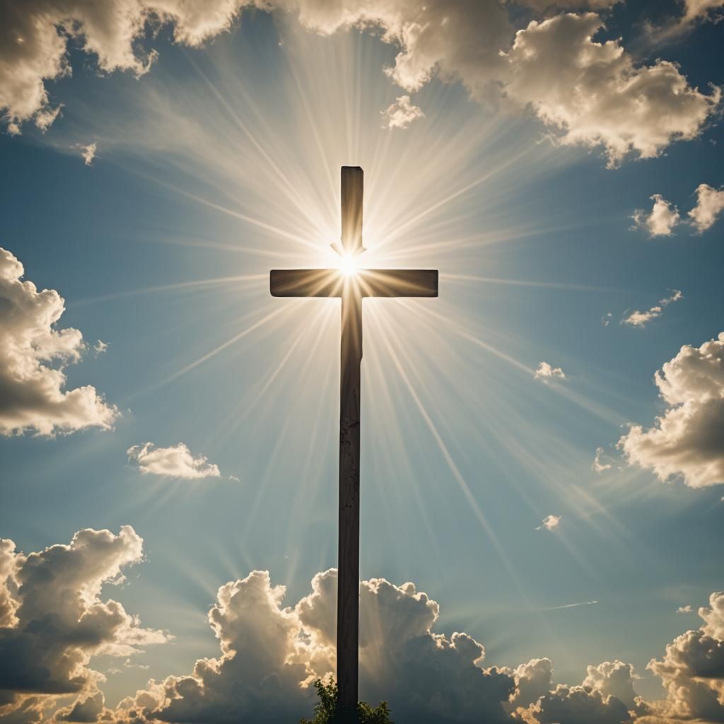 Radiant Cross in Heavenly Light