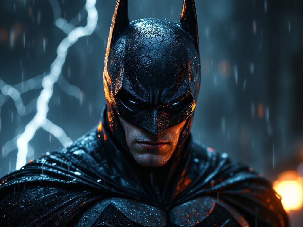 Gotham City's Dark Protector in Lowlit Stealth