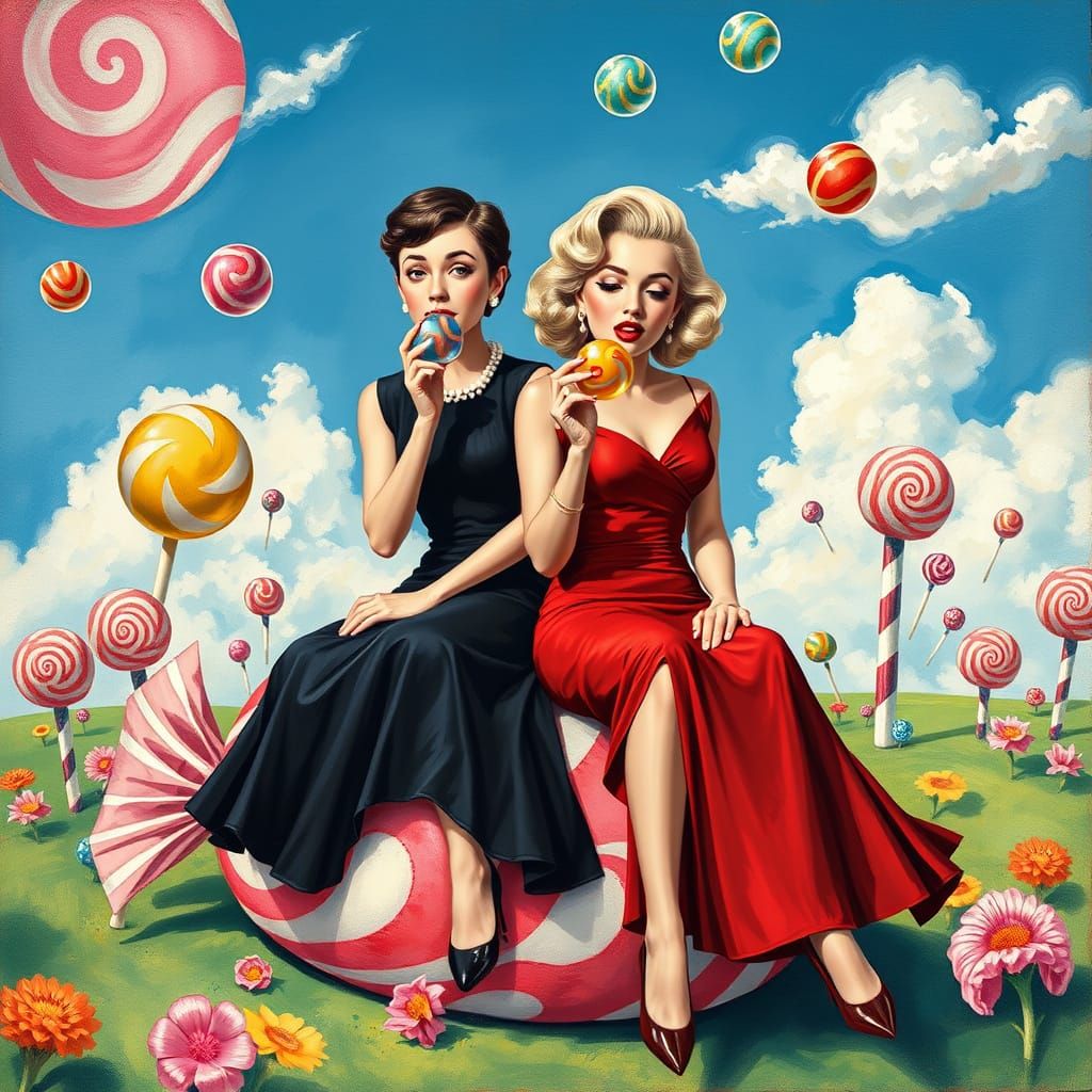 Elegant Stars in Whimsical Candy Wonderland